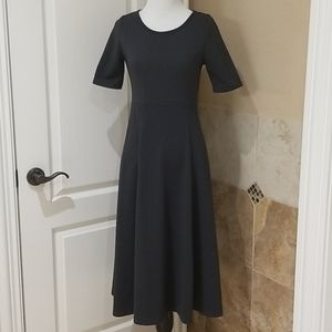 White Plum Grey Textured Midi Dress